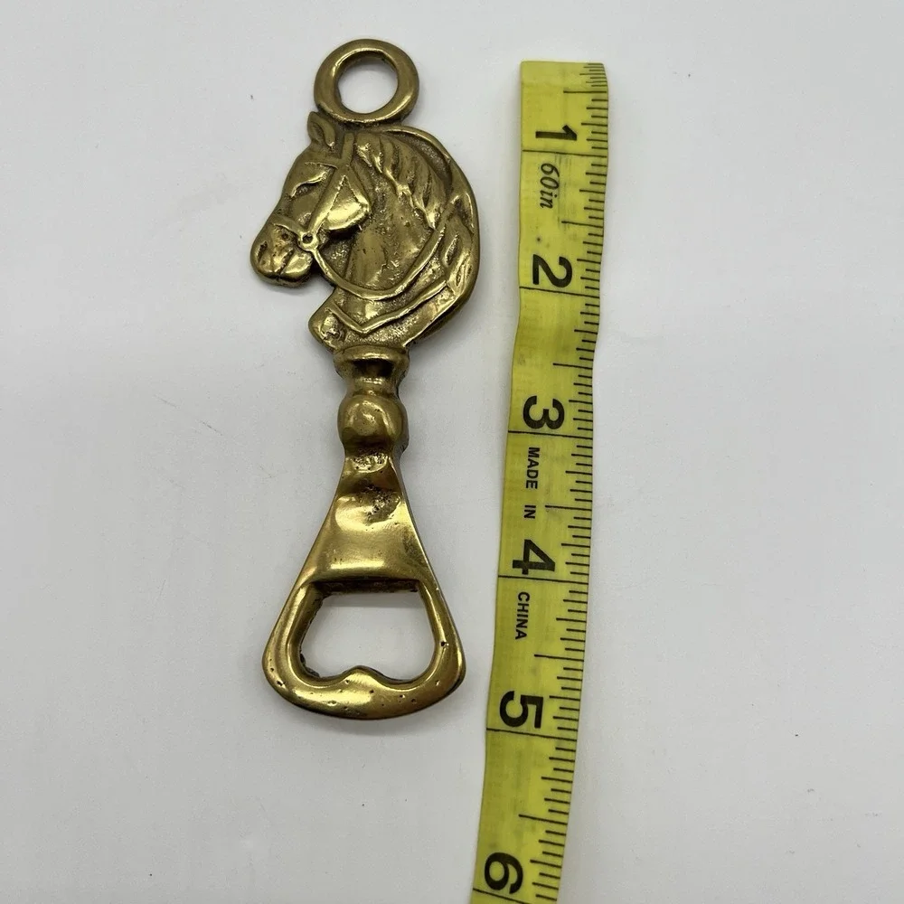 Antique House Of Global Art‎ Solid Brass Horse Head Bottle Opener Collectible